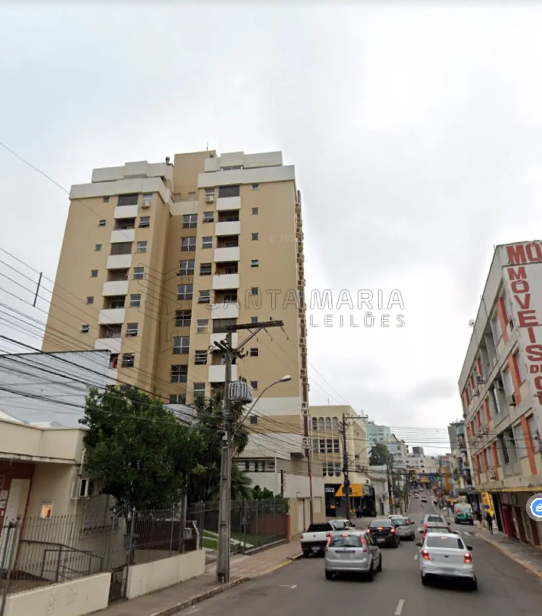 LOTE 001 - Apartamento n°904, localizado no 9º pavimento ou 8º andar do Edifício Juriti, à rua Tuiuti esquina com a rua Riachuelo, n°2.121 em Santa Maria/RS, com área privativa de 58,0900m², área total de 78,6997m². Este apartamento contém hall de acesso, sala com sacada, 2 dormitórios, banheiro social, cozinha e área de serviço. Não possui garagem. Matriculado sob n° 90.368 do CRI de Santa Maria/RS.