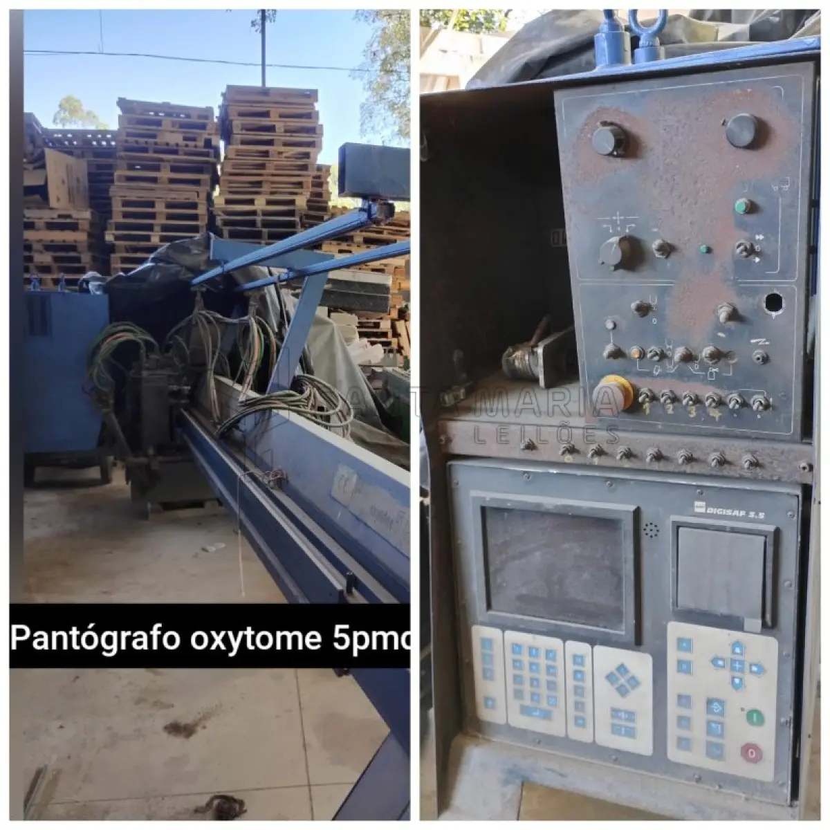 Um Pantógrafo Oxytome 5PMD. Pantógrafo oxicorte é CNC.   *Obs: Precisa startar (configurar o CNC para as necessidades do comprador).