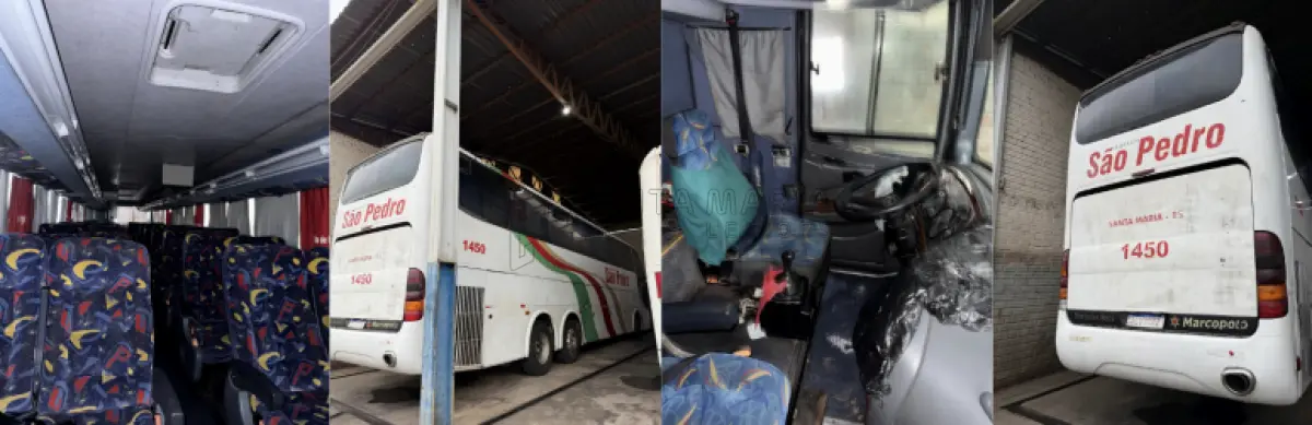 LOTE 013 - Ônibus MBENZ/MPOLO PARADISO LDR, ano/modelo 2003/2003, placas ILV7C82, RENAVAM 828722013, na cor branca, situação: rodando.