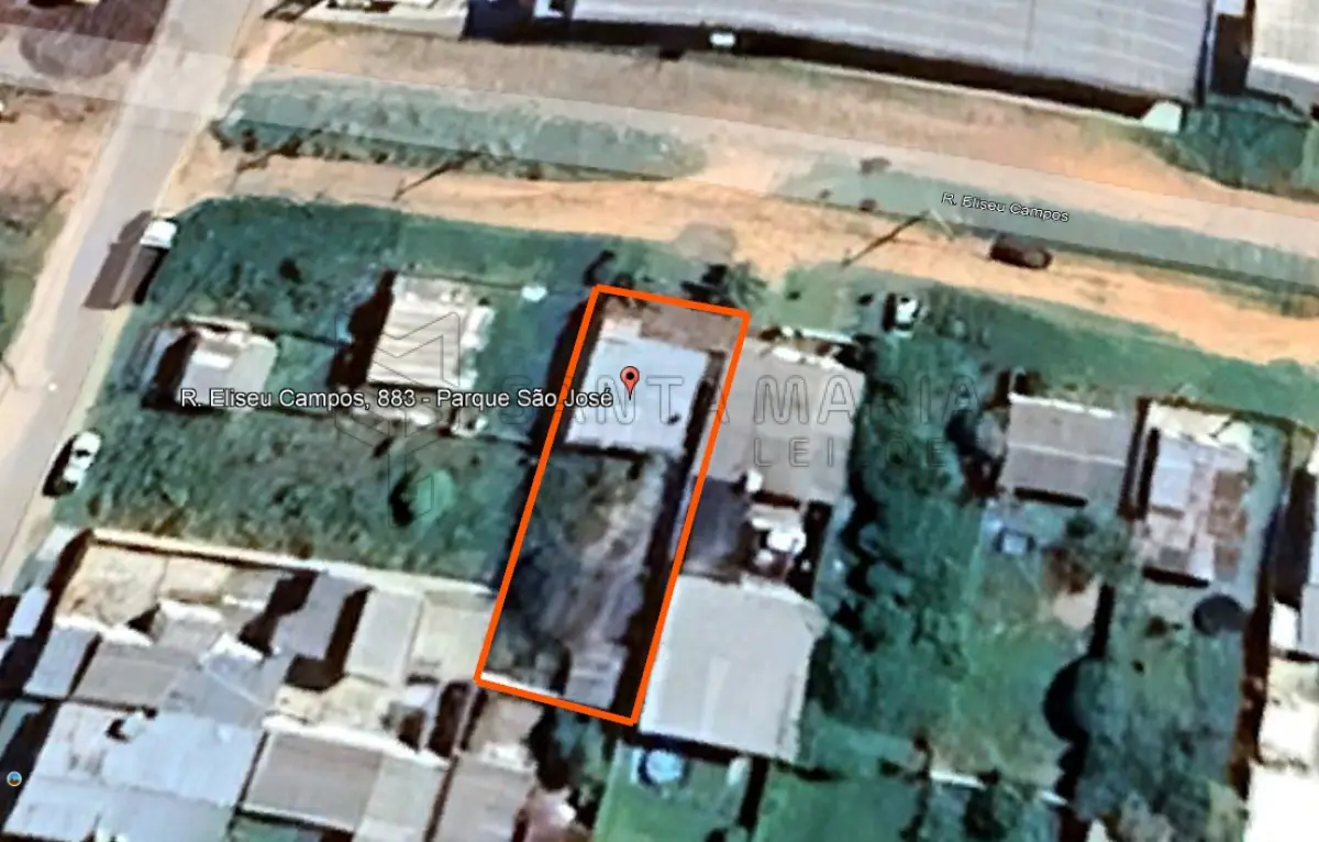 LOTE 002 - Terreno com a área de 300m² e uma casa de alvenaria na Rua Eliseu Campos, 883 no lugar denominado Parque Residencial São José em Santana do Livramento/RS, designado pelo Lote 06, Quadra 39, à Avenida A, medindo 10m de frente para a Avenida A, por 30m de frente a fundos em ambos os lados. Matriculado sob n°24.878 do CRI de Santana do Livramento/RS.