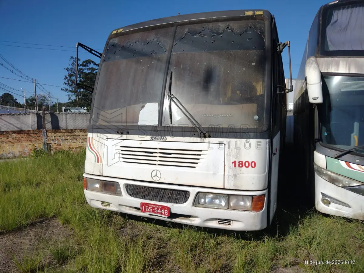 LOTE 014 - Ônibus VW/16.180 CO, ano/modelo 1997/1997, placas IGS5448, RENAVAM 684165066, na cor branca, situação: ruim/motor.