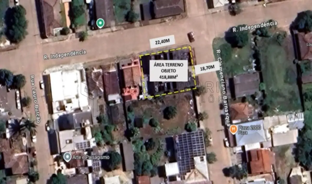 LOTE 001 - Imóvel inacabado localizado na rua Clemenciano Barnasque nº 1101 em São Sepé/RS, e o respectivo terreno com 418,88m² de esquina em declive localizado na junção das ruas Independência e Clemenciano Barnasque e, conforme avaliação feita pelo perito: No subsolo, garagens, no primeiro pavimento sala comercial e no segundo pavimento apartamentos.  A área construída total do prédio foi aferida in loco em torno de 942m². Matriculado sob n°81 do CRI de São Sepé/RS.