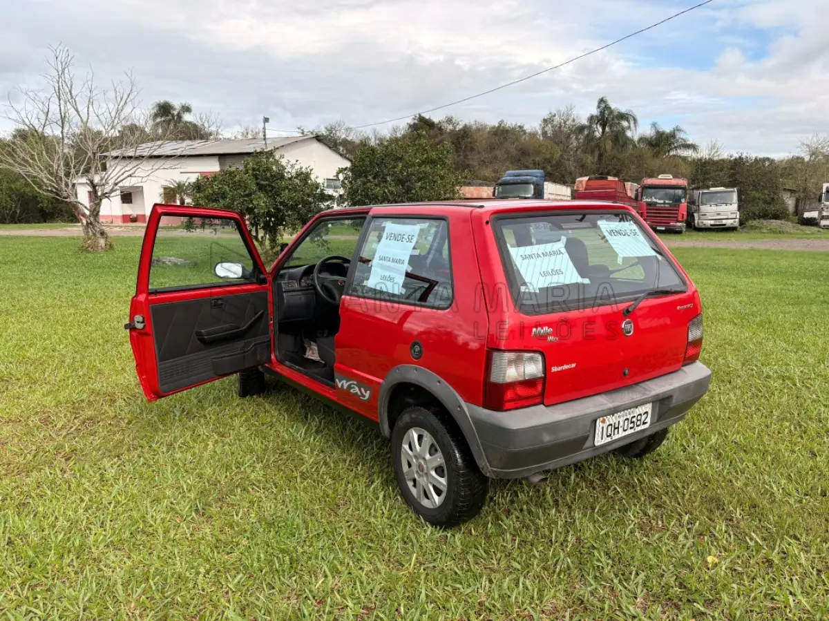LOTE 001 - FIAT/UNO MILLE WAY ECONOMY, 2009/2010, 2 PORTAS COM 42.850KM.