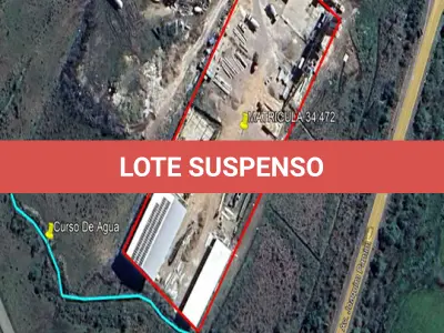 LOTE 001 - Um terreno, situado na cidade de Alegrete/RS, no Bairro Balneário Caverá, na BR,  esquina com a Rua H1, esquina Avenida Avelino Cassol, esquina com a Rua I1, formado pelos  terrenos designados pelos n°s 18 ao 36, da quadra 02, da área S-1, de formato irregular com  área de 8.841,13m². Matriculado sob n° 37.472 do CRI de Alegrete/RS.