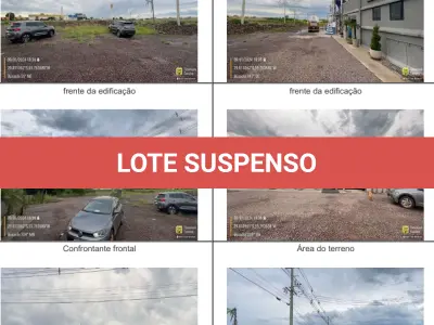 LOTE 001 - Um terreno, situado na cidade de Alegrete/RS, no Bairro Balneário Caverá, na BR,  esquina com a Rua H1, esquina Avenida Avelino Cassol, esquina com a Rua I1, formado pelos  terrenos designados pelos n°s 18 ao 36, da quadra 02, da área S-1, de formato irregular com  área de 8.841,13m². Matriculado sob n° 37.472 do CRI de Alegrete/RS.