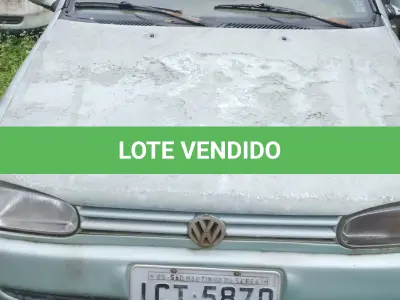 LOTE 002 - Veículo VW/GOL 1000l, ano/modelo 1995/1995, placa ICT5870, RENAVAM 631810250, na cor verde.