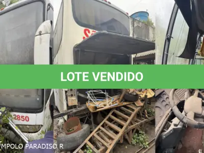 LOTE 002 - 6 ônibus: 1º SCANIA/MPOLO PARADISO R, ano/modelo 2010/2010, placas EJY1F21, situação: rodando. 2º SCANIA/L113 CL 4X2 220, ano/modelo 1997/1997, placas GNJ8696, situação: não rodando.  3º IMP/M.BENZ OF 1620, ano/modelo 1996/1996, placas IFU2399,  situação: não rodando.  4º MBENZ/BUSSCAR VIS BUSS R, ano/modelo 2001/2001, placas IKK2011, situação: não rodando.  5º VW/MPOLO PARADISO R, ano/modelo 2004/2005, placas IMH3224, situação: não rodando.  6ºMBENZ/BUSSCAR VIS BUSS R, ano/modelo 2000/2000, placas IJS8151, situação: não rodando.