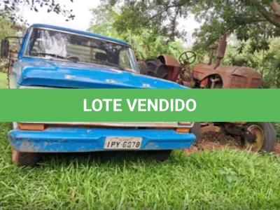 LOTE 001 - Caminhonete FORD/F100, ano/modelo 1980/1980, placas IPY6878, RENAVAM 153347538, diesel, na cor branca, carroceria aberta, em bom estado e em uso.