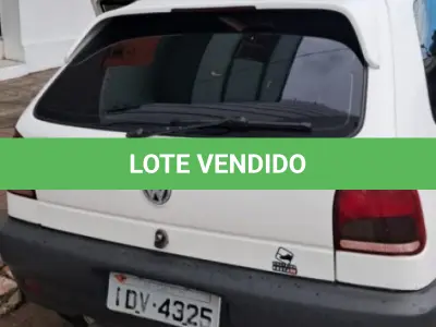 LOTE 001 - Veículo VW/GOL 1000I, ano/modelo 1995/1995, placas IDV4325, RENAVAM 642233560, na cor branca.