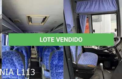LOTE 002 - 6 ônibus: 1º SCANIA/MPOLO PARADISO R, ano/modelo 2010/2010, placas EJY1F21, situação: rodando. 2º SCANIA/L113 CL 4X2 220, ano/modelo 1997/1997, placas GNJ8696, situação: não rodando.  3º IMP/M.BENZ OF 1620, ano/modelo 1996/1996, placas IFU2399,  situação: não rodando.  4º MBENZ/BUSSCAR VIS BUSS R, ano/modelo 2001/2001, placas IKK2011, situação: não rodando.  5º VW/MPOLO PARADISO R, ano/modelo 2004/2005, placas IMH3224, situação: não rodando.  6ºMBENZ/BUSSCAR VIS BUSS R, ano/modelo 2000/2000, placas IJS8151, situação: não rodando.