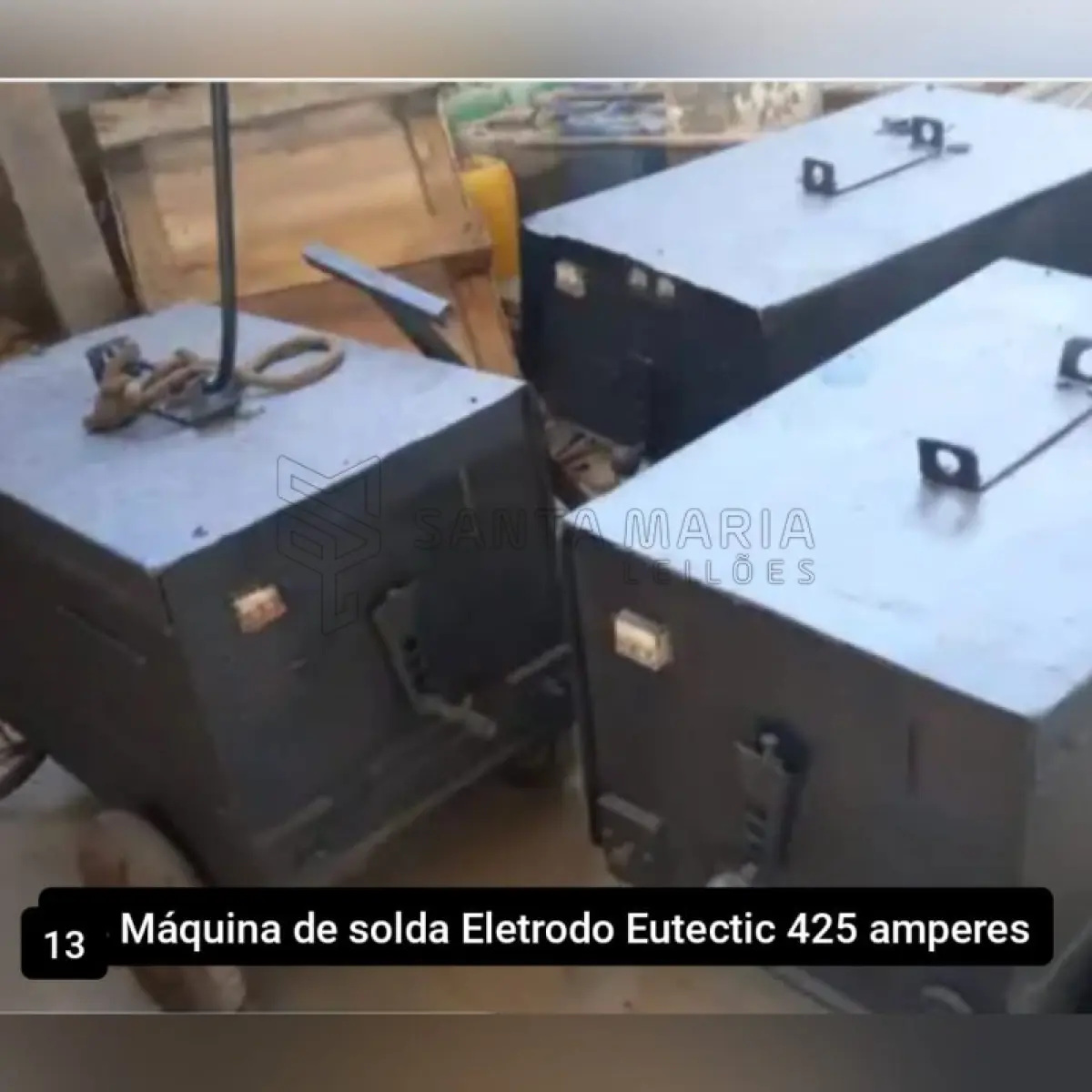 LOTE 005 - Doze máquinas de solda com eletrodo - marca Eutectic - modelo GS - 425 – ELETRODO, 425  AMPERES, sem os cabos externos.