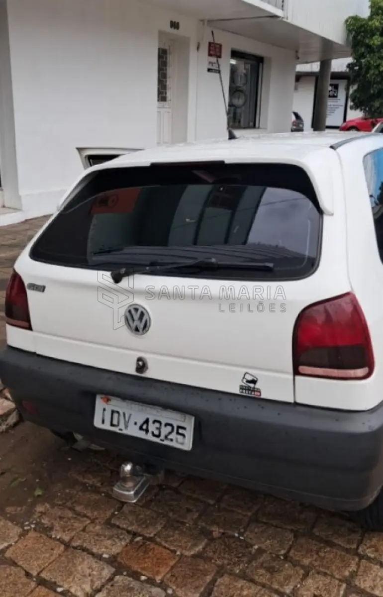 LOTE 001 - Veículo VW/GOL 1000I, ano/modelo 1995/1995, placas IDV4325, RENAVAM 642233560, na cor branca.