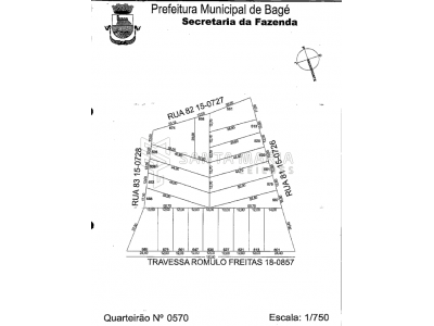 Lote 001 - um terreno com 569,83 m² na cidade de bagé/rs, localizado na rua domingos mattos, n° 536 no loteamento pedra branca, segunda etapa, com uma