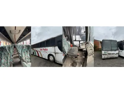 LOTE 002 - Ônibus M.BENZ/COMIL CAMPIONE R, ano/modelo 1998/1998, placas IIU7417, RENAVAM 715506498, na cor branca, situação: ruim.