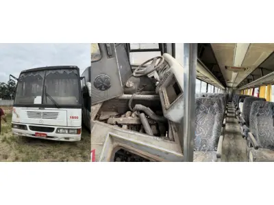 LOTE 001 - Ônibus VW/16.180 CO, ano/modelo 1997/1997, placas IGS5448, RENAVAM 684165066, na cor branca, situação: ruim/motor.