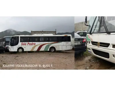 LOTE 001 - 6 ônibus: 1º SCANIA/MPOLO PARADIS DDR, ano/modelo 2008/2009, placas IPJ7861, situação: rodando. 2º MON/PROTOTIPO, ano/modelo 1998/1998, placas IHD5700,  situação: não está rodando. 3º M.BENZ/OF 1318, ano/modelo 1992/1993, placas IHM4150, situação: não está rodando. 4º M.BENZ OF 1318, ano/modelo 1994/1995, placas HOM9104, situação: não está rodando. 5º VOLKS/BUSSCAR EL BUSS R, ano/modelo 1998/1999, placas AJG5B90, situação: não está rodando. 6º VW/MPOLO VIAGGIO R, ano/modelo 2009/2010, placas IQL5481, situação: não está rodando.