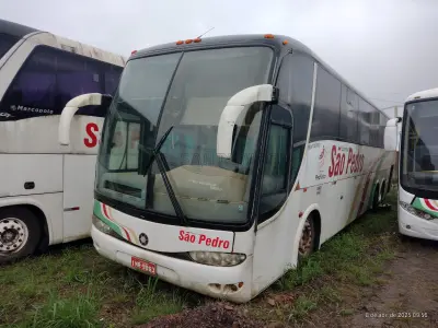 LOTE 004 - Ônibus VW/MPOLO PARADISO R, ano/modelo 2005/2005, placas IMR9863, RENAVAM 865727457, na cor branca, situação: ruim/motor e diferencial.