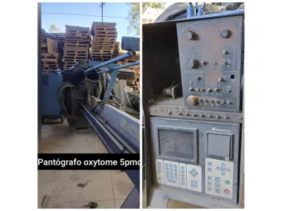 LOTE 001 - Conjunto de todos os itens metalúrgicos (17 itens):  1 Pantógrafo Oxytome 5PMD, Pantógrafo oxicorte é CNC.  1 Fresadora de mesa HURON MX5, Ano 1989. Retrofit com comando CNC FAGOR em 2004.  1 Pantógrafo Plasma 3000 HD White Martins. Faltam CNC e tocha.  2 Fresadoras chanfradeiras, BAUTEC, Italianas.  Fazem cortes das quinas em ângulos de 15 a 60 graus. 12 máquinas de solda com eletrodo - marca Eutectic - modelo GS - 425 – ELETRODO, 425 AMPERES, sem os cabos externos.