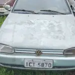 LOTE 002 - Veículo VW/GOL 1000l, ano/modelo 1995/1995, placa ICT5870, RENAVAM 631810250, na cor verde.