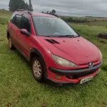 LOTE 001 - Veículo PEUGEOT/206 SW16 ESCA FX, ano/modelo 2006/2007, placas JWB5339, RENAVAM 904047709, na cor vermelha, em regular estado de conservação.
