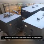 LOTE 005 - Doze máquinas de solda com eletrodo - marca Eutectic - modelo GS - 425 – ELETRODO, 425  AMPERES, sem os cabos externos.