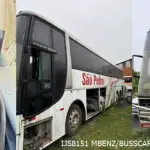 LOTE 002 - 6 ônibus: 1º SCANIA/MPOLO PARADISO R, ano/modelo 2010/2010, placas EJY1F21, situação: rodando. 2º SCANIA/L113 CL 4X2 220, ano/modelo 1997/1997, placas GNJ8696, situação: não rodando.  3º IMP/M.BENZ OF 1620, ano/modelo 1996/1996, placas IFU2399,  situação: não rodando.  4º MBENZ/BUSSCAR VIS BUSS R, ano/modelo 2001/2001, placas IKK2011, situação: não rodando.  5º VW/MPOLO PARADISO R, ano/modelo 2004/2005, placas IMH3224, situação: não rodando.  6ºMBENZ/BUSSCAR VIS BUSS R, ano/modelo 2000/2000, placas IJS8151, situação: não rodando.