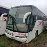 LOTE 004 - Ônibus VW/MPOLO PARADISO R, ano/modelo 2005/2005, placas IMR9863, RENAVAM 865727457, na cor branca, situação: ruim/motor e diferencial.
