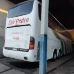 LOTE 013 - Ônibus MBENZ/MPOLO PARADISO LDR, ano/modelo 2003/2003, placas ILV7C82, RENAVAM 828722013, na cor branca, situação: rodando.