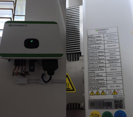 MÁQUINA E EQUIPAMENTOS DE GERAÇÃO DE ENERGIA, MODELO GROWATT, ANO DE FABRIC...